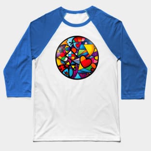 Mandala Design Baseball T-Shirt